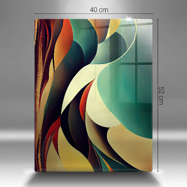 Tábua de corte de vidro Abstração de formas