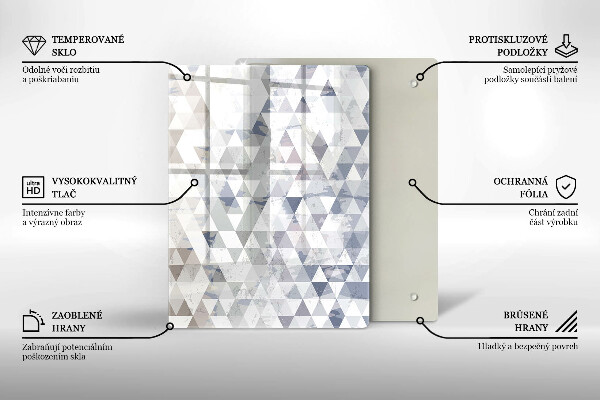 Tábua de corte de vidro Abstração de formas