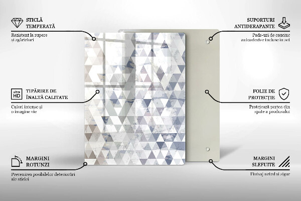 Tábua de corte de vidro Abstração de formas