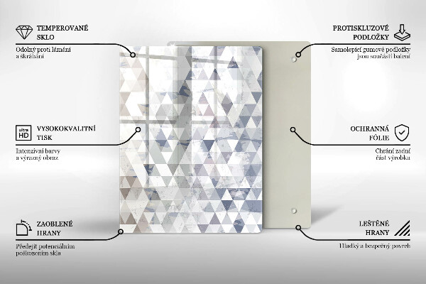 Tábua de corte de vidro Abstração de formas