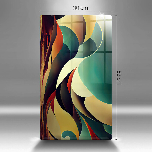 Tábua de corte de vidro Abstração de formas