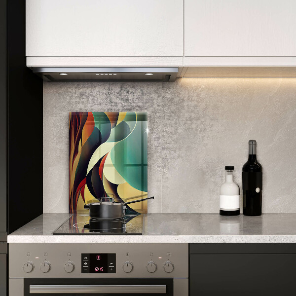 Tábua de corte de vidro Abstração de formas