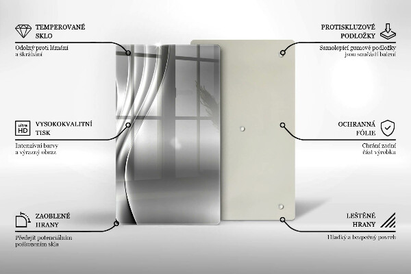 Tábua de cortar de vidro Estrutura metálica