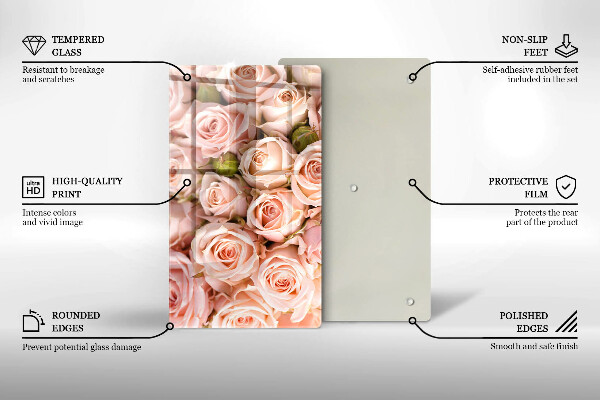 Tábua para corte Buquê de rosas delicadas