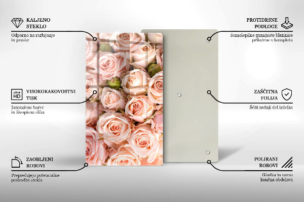 Tábua para corte Buquê de rosas delicadas