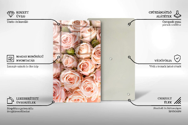 Tábua para corte Buquê de rosas delicadas