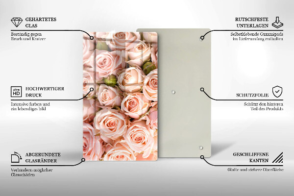 Tábua para corte Buquê de rosas delicadas