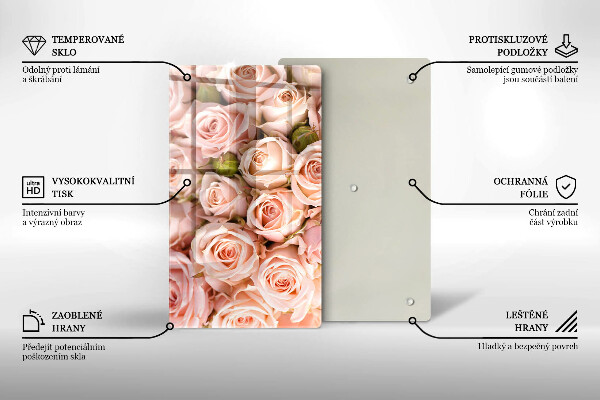 Tábua para corte Buquê de rosas delicadas