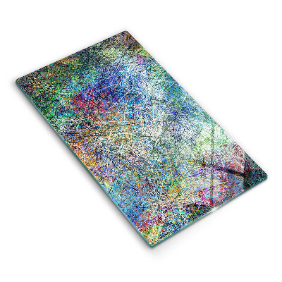 Tábua de vidro Abstração de linhas coloridas