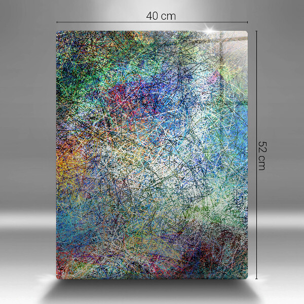 Tábua de vidro Abstração de linhas coloridas