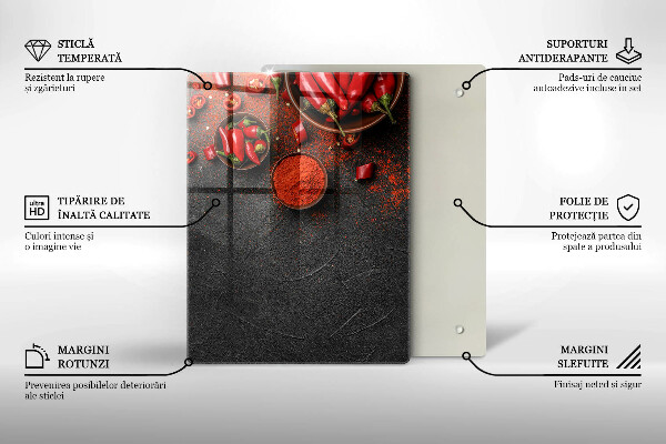 Tábua de vidro Textura de mármore com ouro