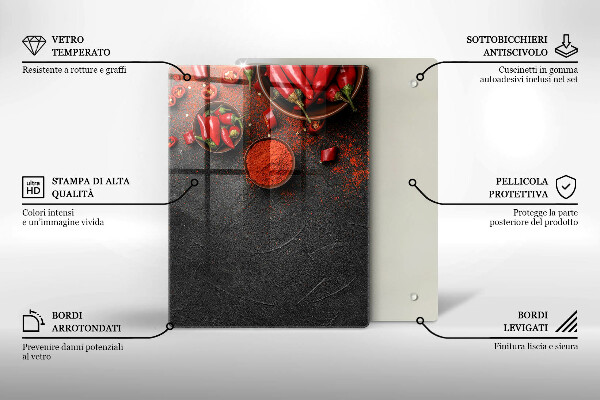 Tábua de vidro Textura de mármore com ouro