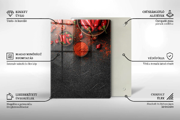 Tábua de vidro Textura de mármore com ouro