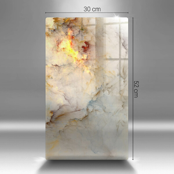 Tábua de vidro Textura de mármore com ouro