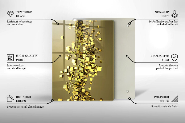 Tábua cozinha Formas abstratas 3D