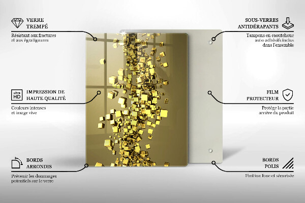 Tábua cozinha Formas abstratas 3D