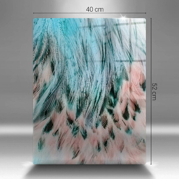 Tábua para cozinha penas de pássaros boho