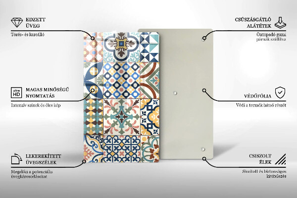 Tábua para corte Azulejos decorativos