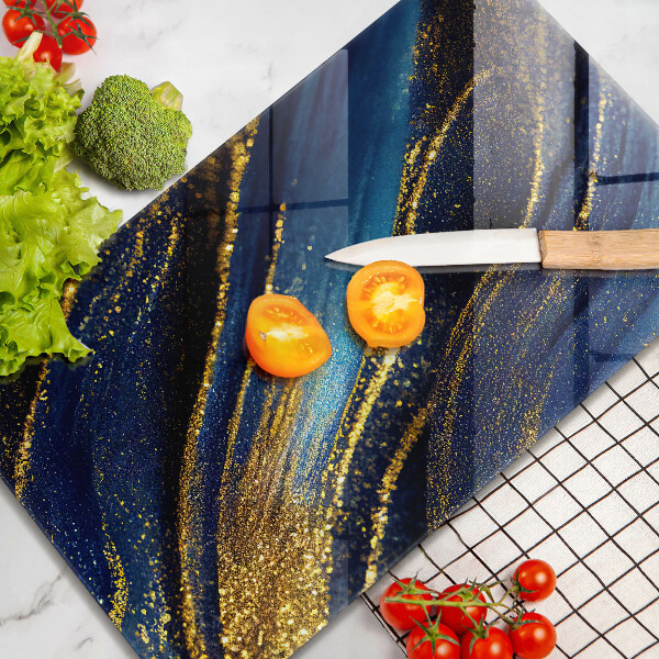 Tábua de cortar alimentos Abstração azul marinho