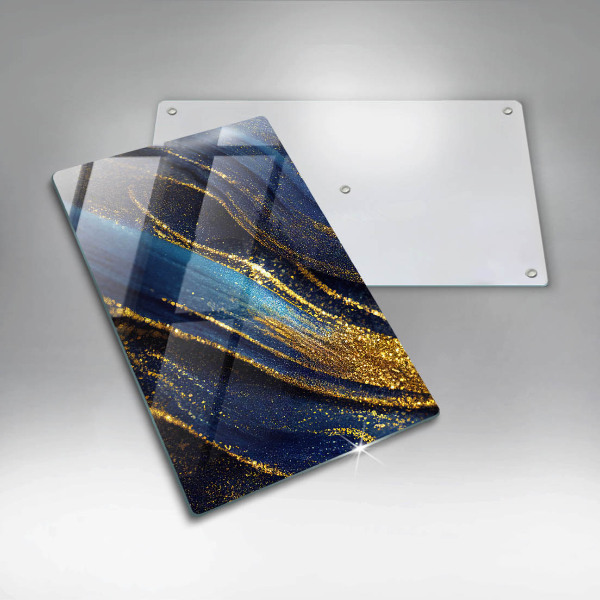 Tábua de cortar alimentos Abstração azul marinho