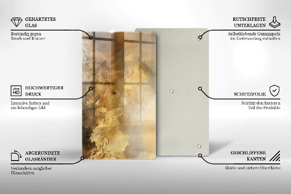 Tábua de cortar de vidro Textura rica
