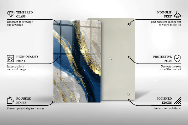 Tábua de corte Textura com ouro