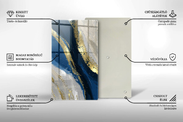 Tábua de corte Textura com ouro