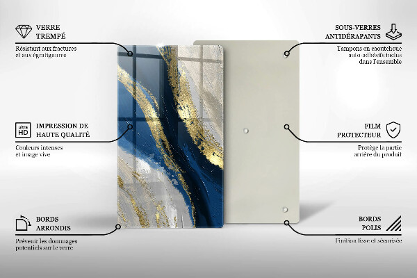 Tábua de corte Textura com ouro