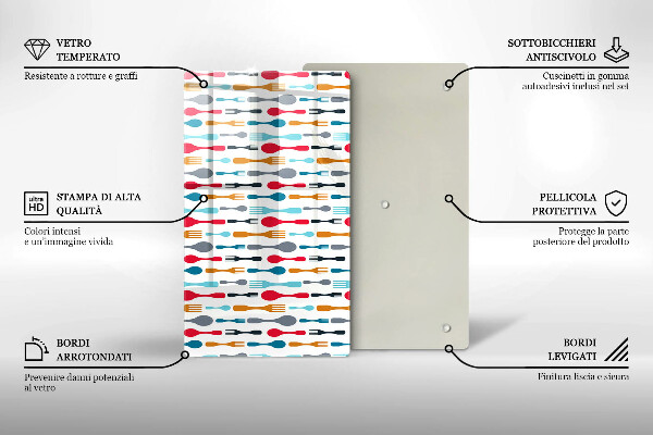Tábua de cortar alimentos Ilustração de uma colher
