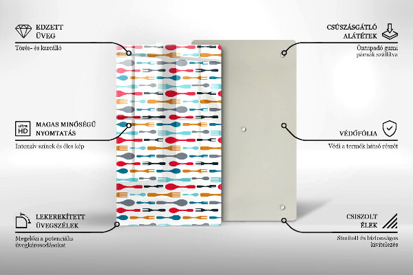 Tábua de cortar alimentos Ilustração de uma colher