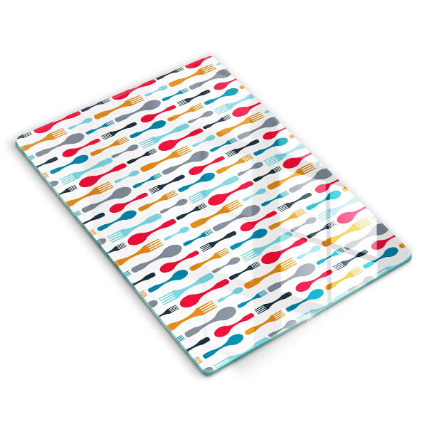 Tábua de cortar alimentos Ilustração de uma colher