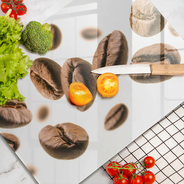 Tábua de corte de vidro Grãos de café