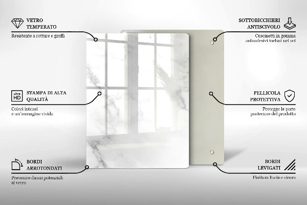 Tábua de corte de vidro Grãos de café