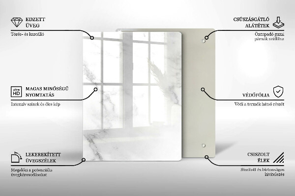 Tábua de corte de vidro Grãos de café