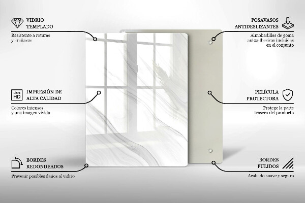 Tábua de cortar de vidro Especiarias orientais