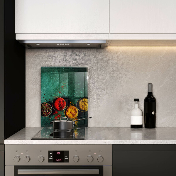 Tábua de cortar de vidro Especiarias orientais