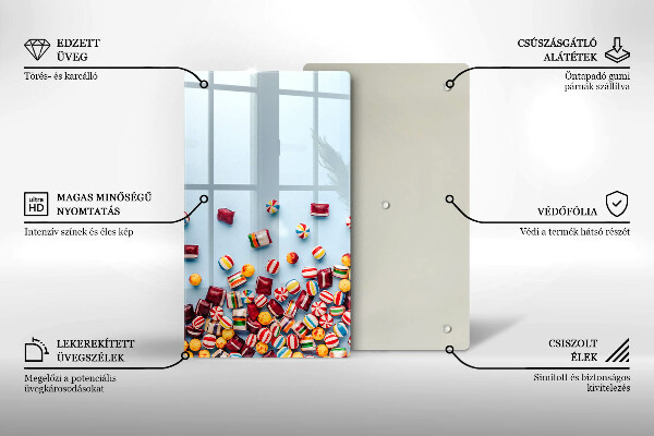 Tábua corte Doces coloridos