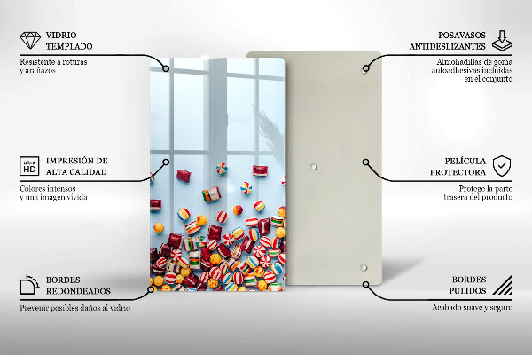 Tábua corte Doces coloridos