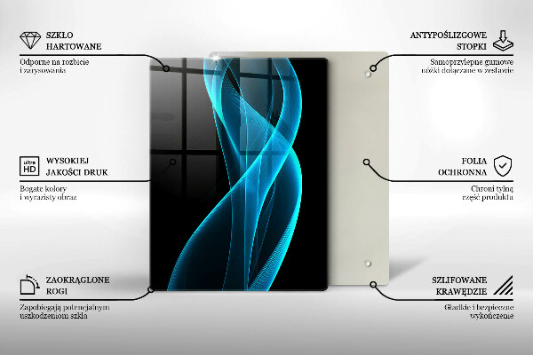 Tábua de vidro Close-up de cerejas