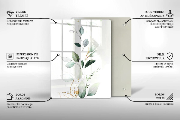 Tábua de cortar alimentos Abóboras verdes