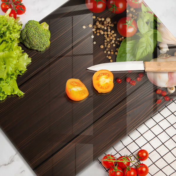 Tábua de corte de vidro Vegetais na mesa