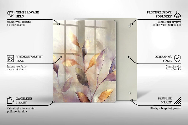 Tábua de corte de vidro Vegetais na mesa