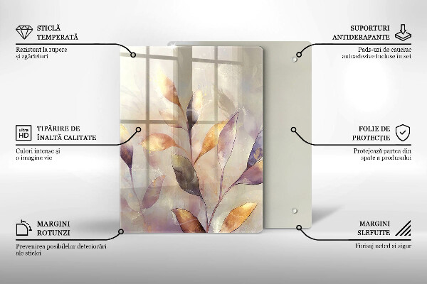 Tábua de corte de vidro Vegetais na mesa