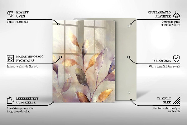 Tábua de corte de vidro Vegetais na mesa