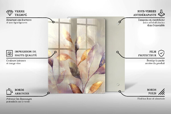 Tábua de corte de vidro Vegetais na mesa