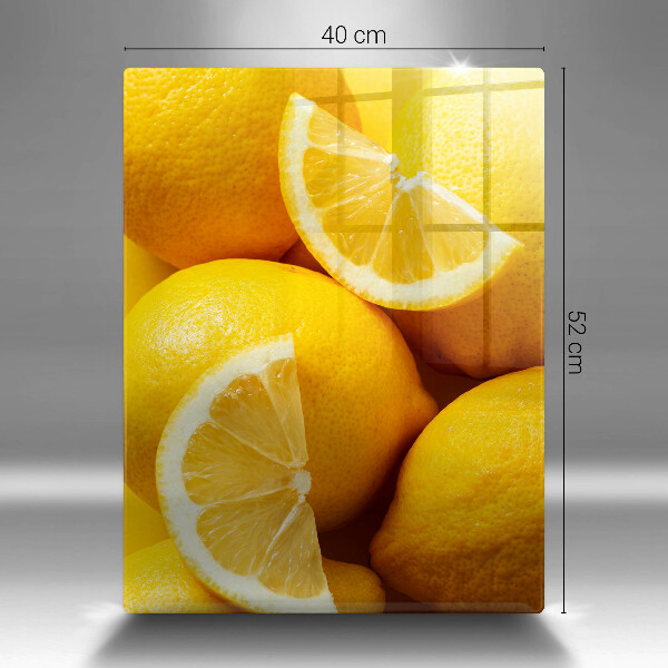 Tábua de cortar de vidro Limões suculentos