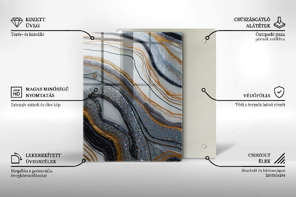 Tábua de cortar de vidro Limões suculentos