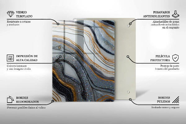 Tábua de cortar de vidro Limões suculentos