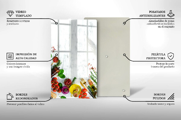 Tábua para cozinha Vegetais e especiarias