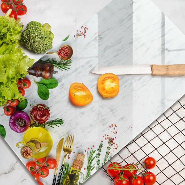 Tábua para cozinha Vegetais e especiarias